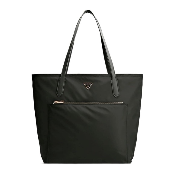 Guess Black Tote Bag Purse Handbag‎ Front Pocket Lightweight Travel - Picture 1 of 13